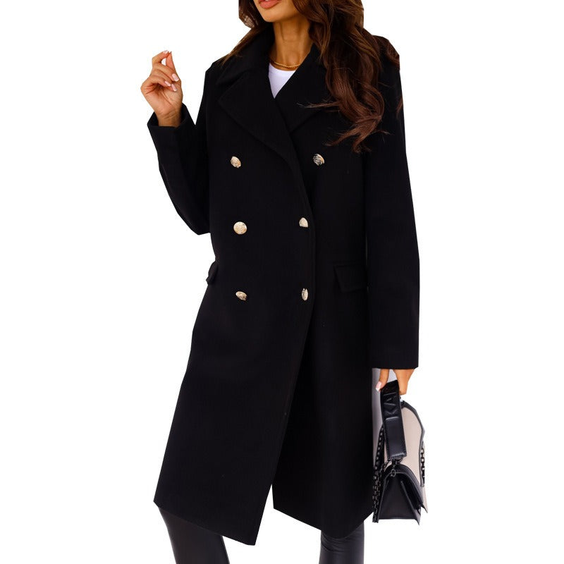 Classic Women's Button Front Coat