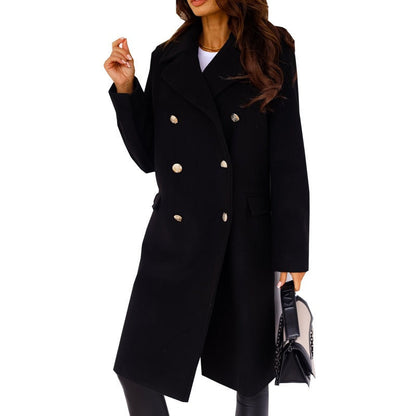 Classic Women's Button Front Coat