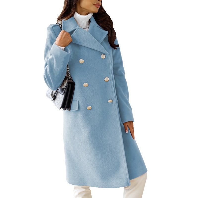 Classic Women's Button Front Coat