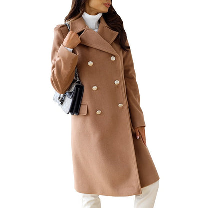 Classic Women's Button Front Coat