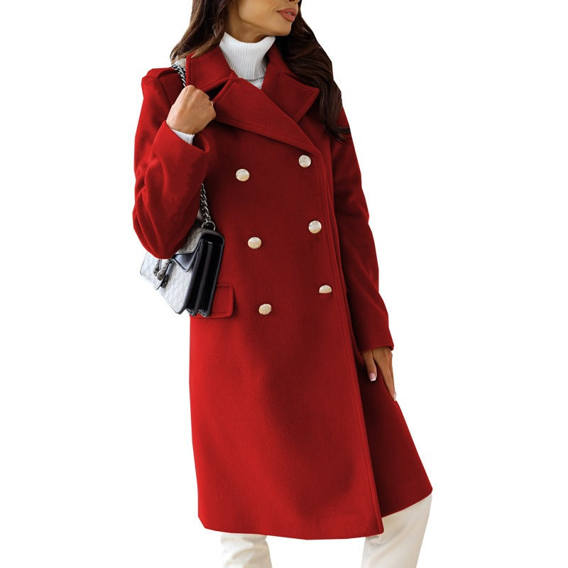 Classic Women's Button Front Coat