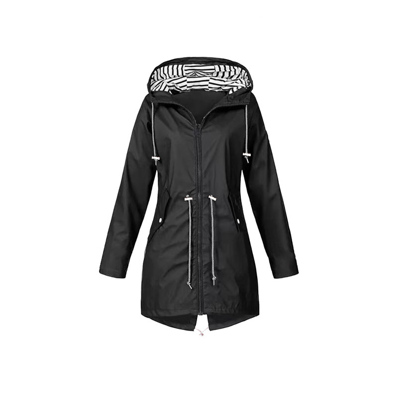 Waterproof Hooded Raincoat for Women Long Sleeve - Luxicro