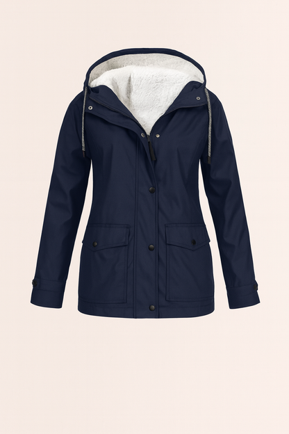 Warm Coat with Fleece Lined Hood for Women