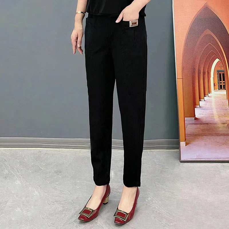 Soft Women's Casual Elastic Waist Pants