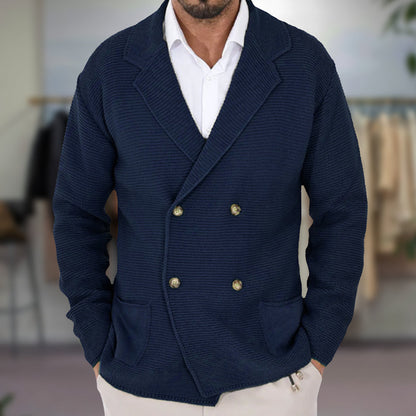 Classic Double Breasted Men's Cardigan Sweater - EasyApparels