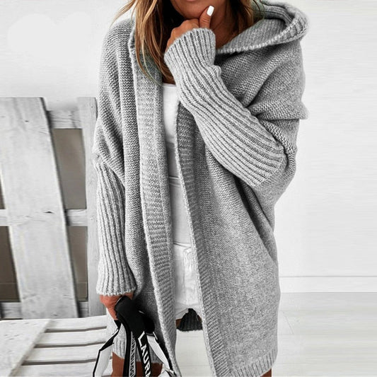 Cozy Oversized Open Front Women's Cardigan Sweater - EasyApparels