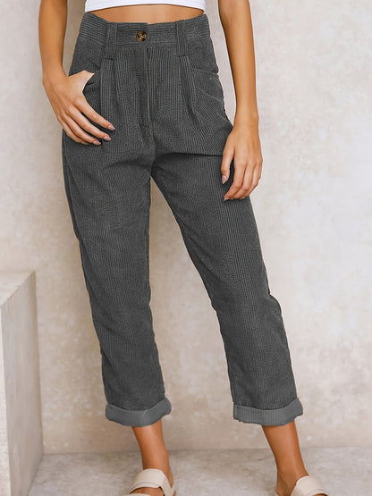 Comfortable Women's High Waist Relaxed Fit Pants