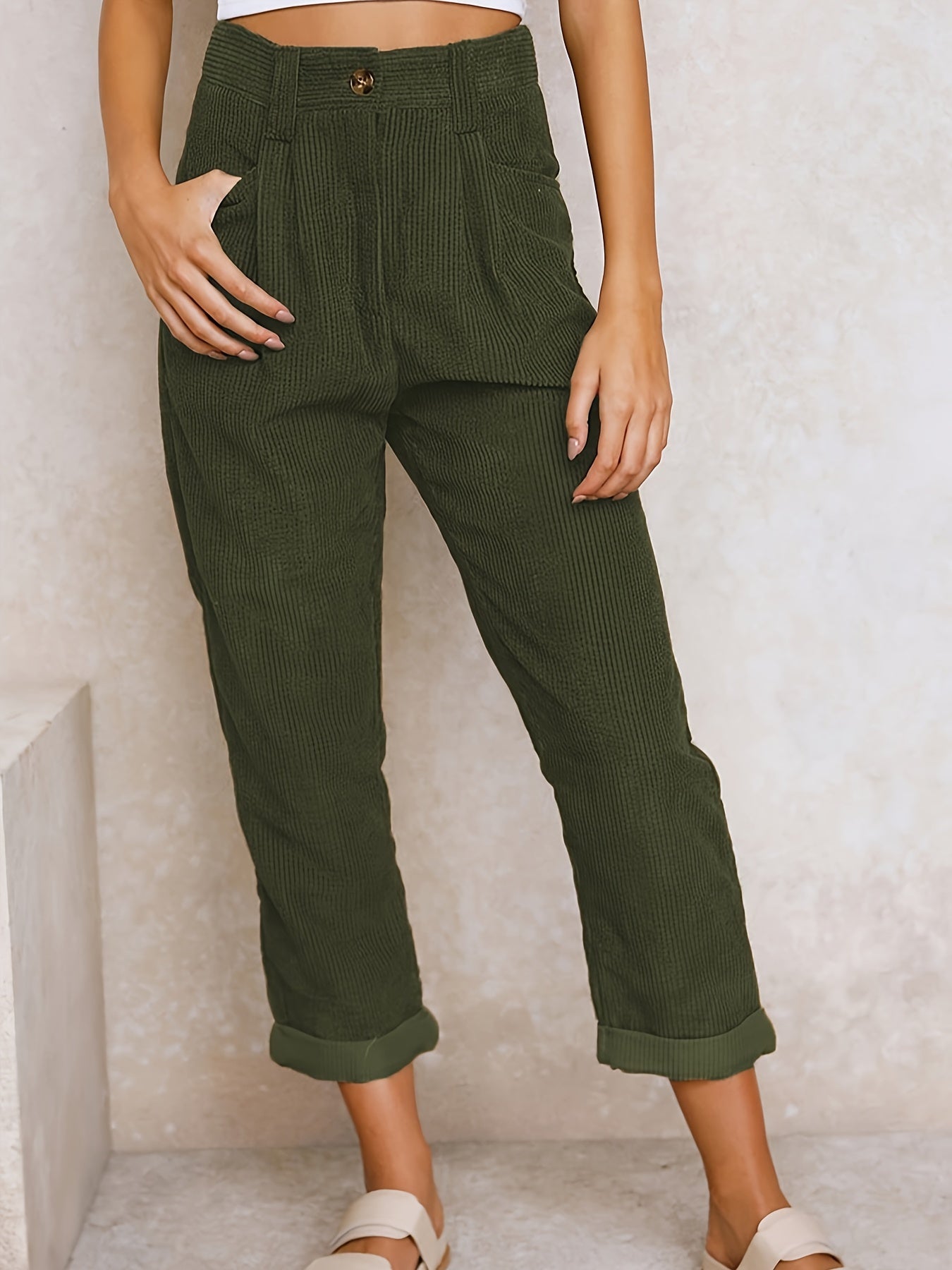 Comfortable Women's High Waist Relaxed Fit Pants