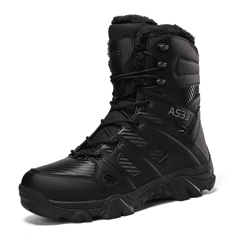 Waterproof Men's Winter Boots - Insulated High Top Shoes