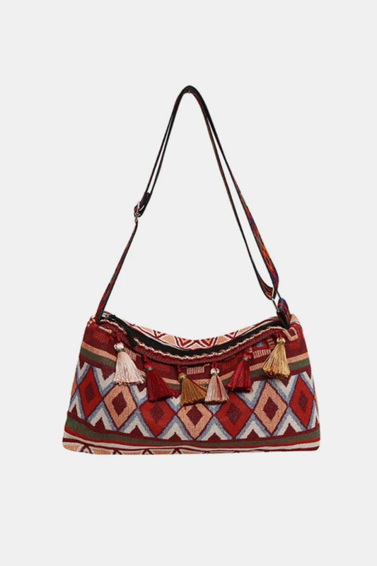 Fringed Adjustable Crossbody Handbag - EasyApparels