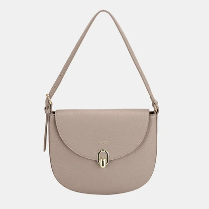 Silver Tone Clasp Ladies Shoulder Bag