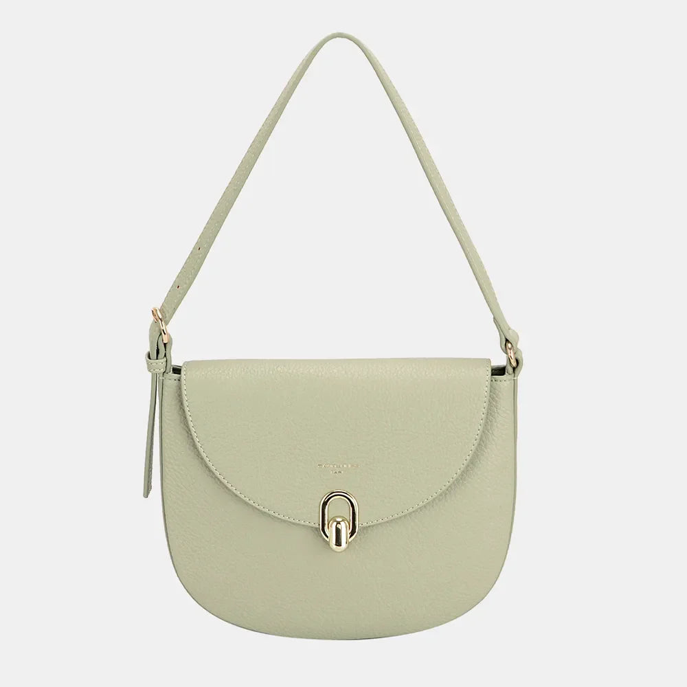 Silver Tone Clasp Ladies Shoulder Bag - EasyApparels