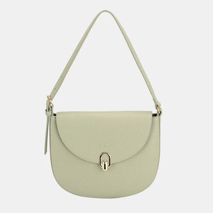 Silver Tone Clasp Ladies Shoulder Bag - EasyApparels