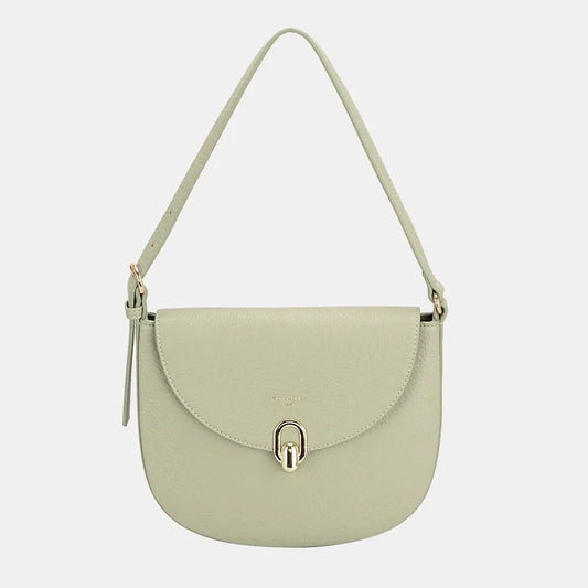 Silver Tone Clasp Ladies Shoulder Bag - EasyApparels