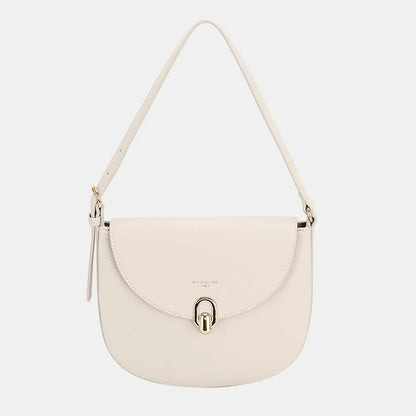 Silver Tone Clasp Ladies Shoulder Bag