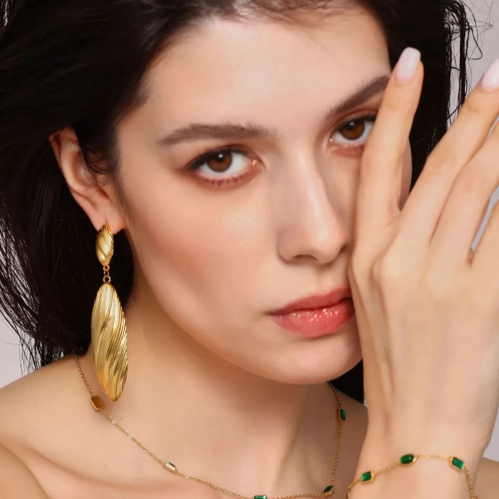 Shiny Silver Drop Earrings - EasyApparels