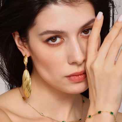 Shiny Silver Drop Earrings - EasyApparels