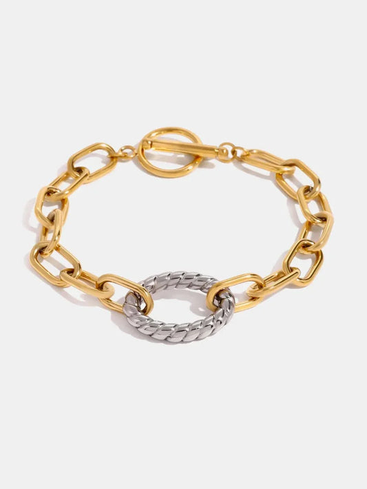 Silver Tone Metal Link Bracelet - EasyApparels