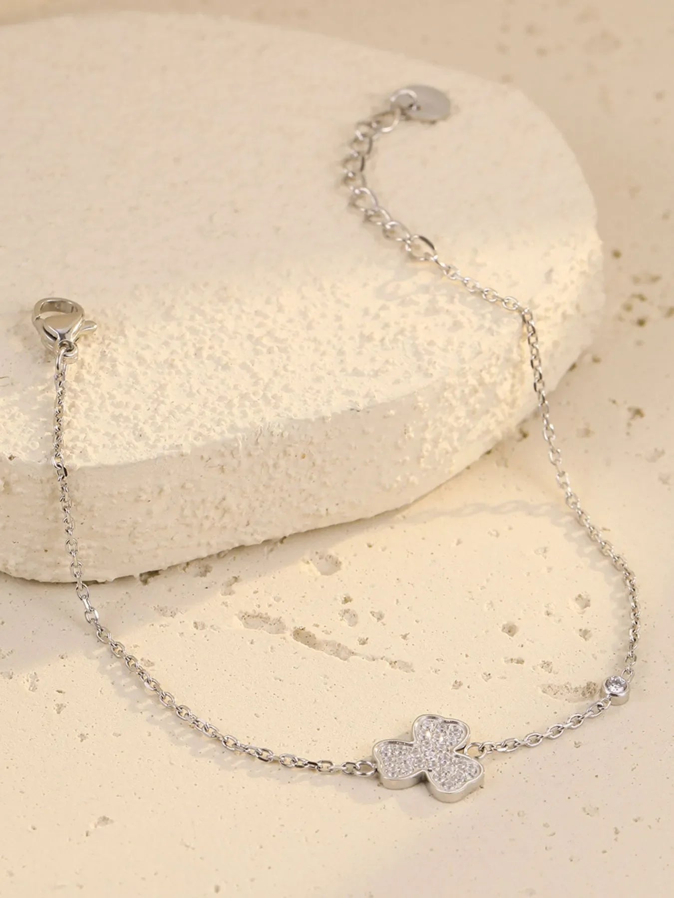 Silver Tone Cubic Zirconia Bangle