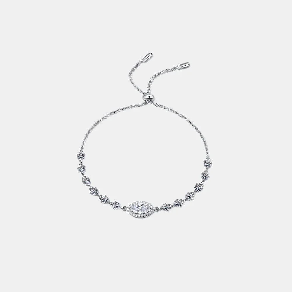1ct Gemstone Sterling Silver Chain Bracelet - EasyApparels