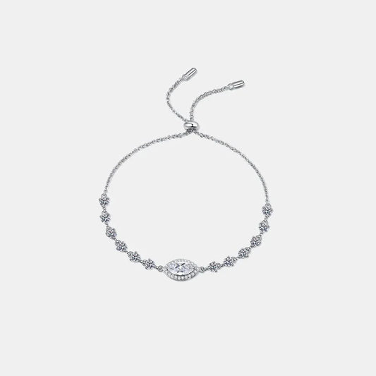 1ct Gemstone Sterling Silver Chain Bracelet - EasyApparels