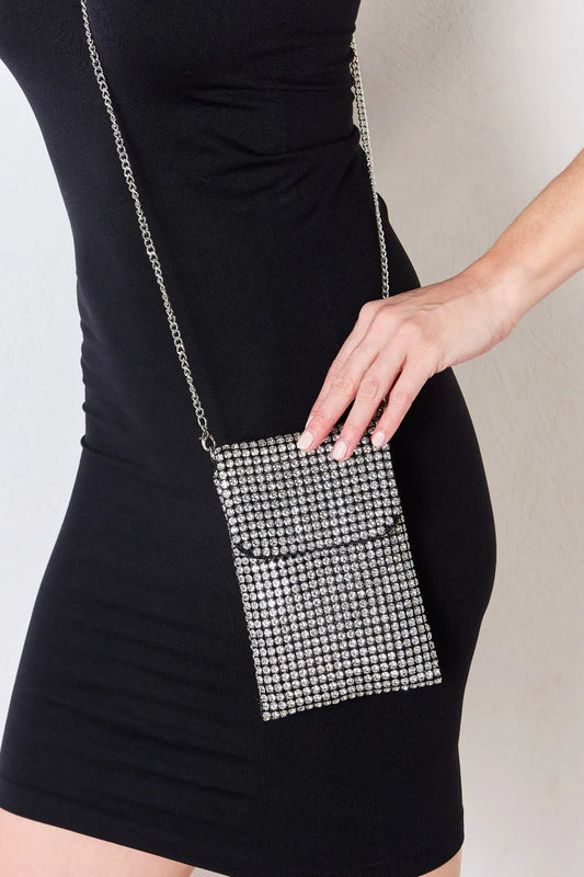 Sparkly Stone Small Shoulder Bag - EasyApparels