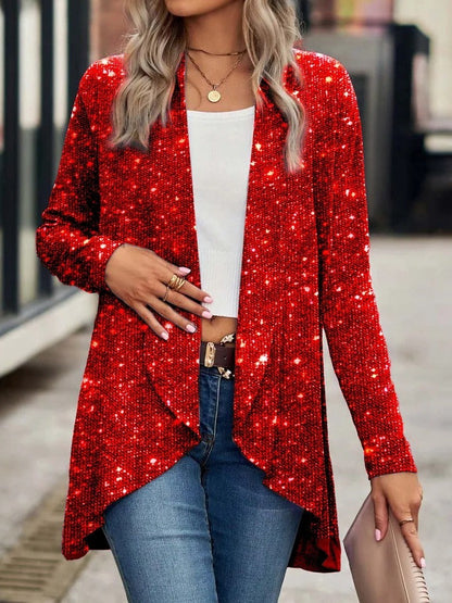 Shiny Sequined Party Cardigan