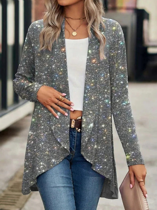 Shiny Sequined Party Cardigan - EasyApparels