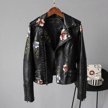 Short Embroidered Denim Jacket - EasyApparels