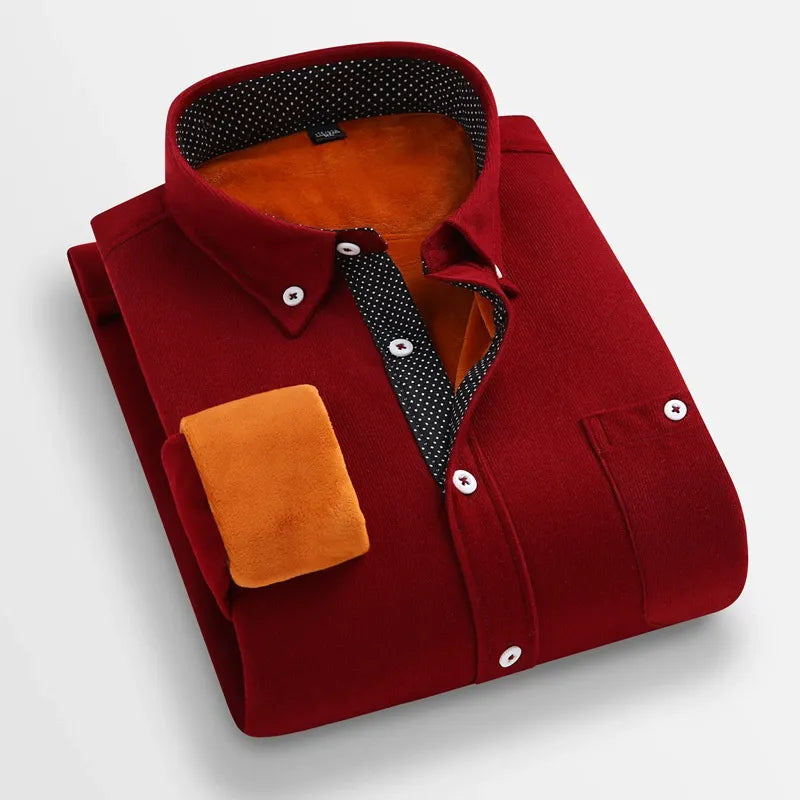 Classic Corduroy Long Sleeve Men's Shirt