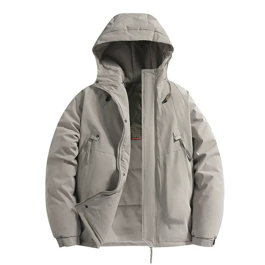 Waterproof Men's Parka Jacket with Zip Pockets - EasyApparels