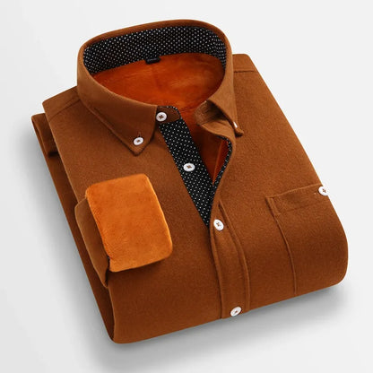 Classic Corduroy Long Sleeve Men's Shirt