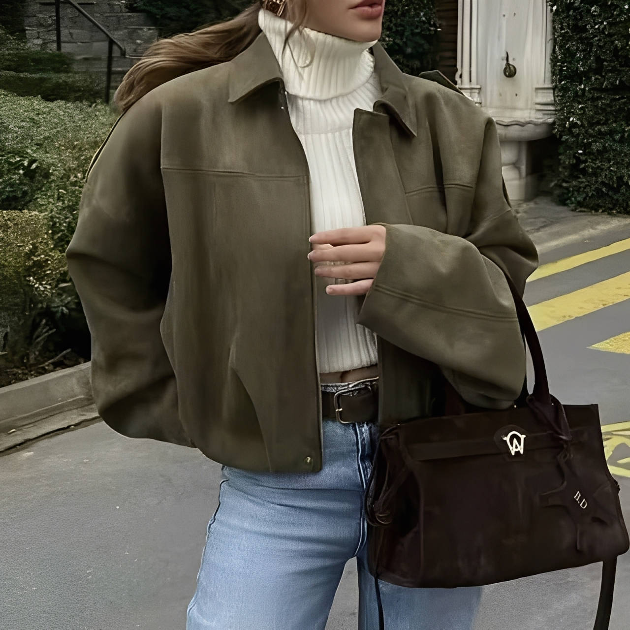 Short Fitted Women's Collar Jacket - EasyApparels