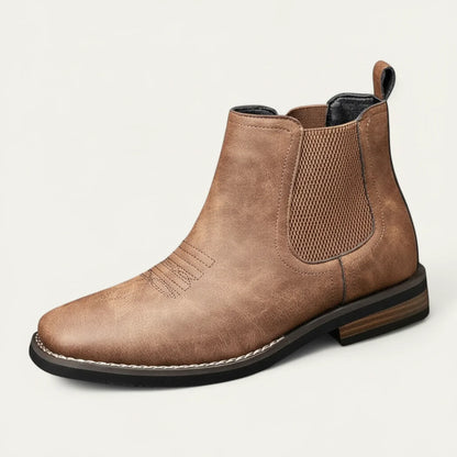 Classic Brown Leather Chelsea Boot Men's - EasyApparels