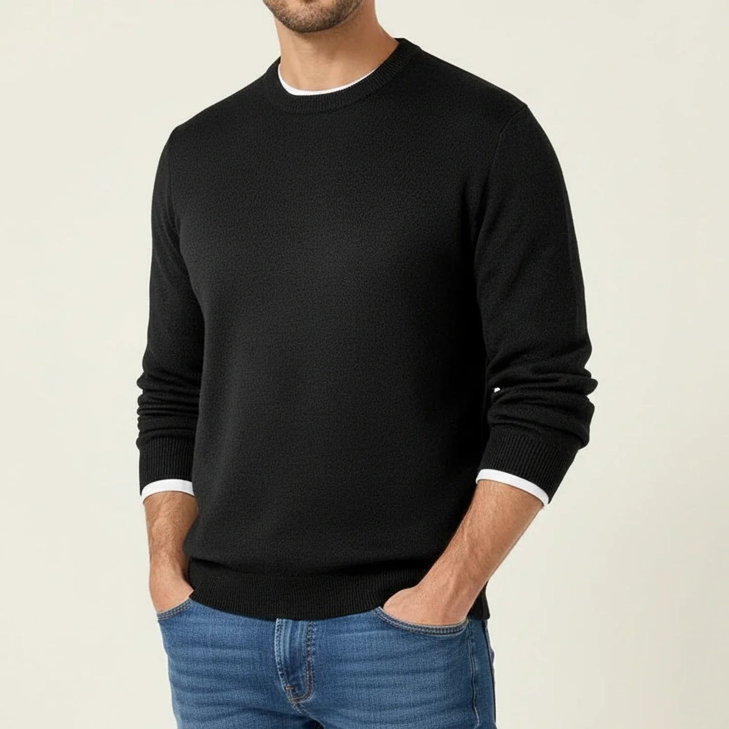 Classic Casual Men's Crew Neck Sweater