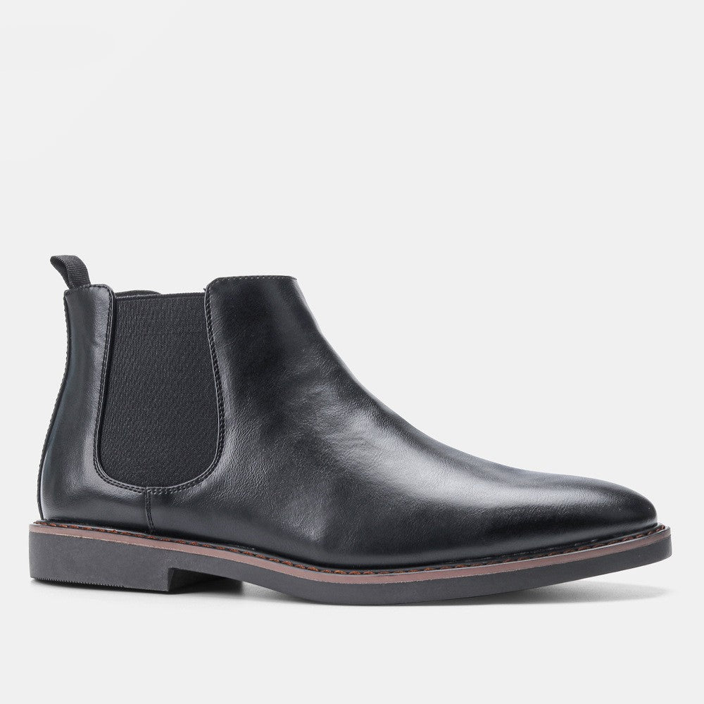 Classic Black Leather Ankle Boots - EasyApparels