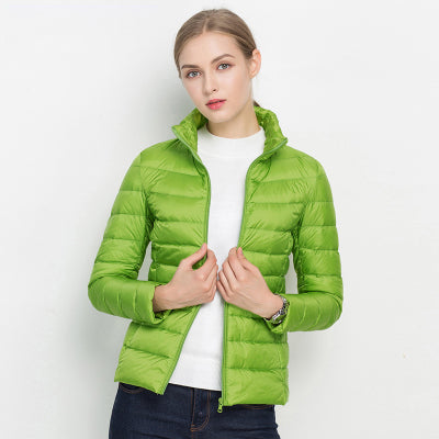 Women's Waterproof Padded Jacket Slim Fit Zip Up Coat