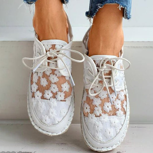 Delicate Floral Wedding Shoes - EasyApparels