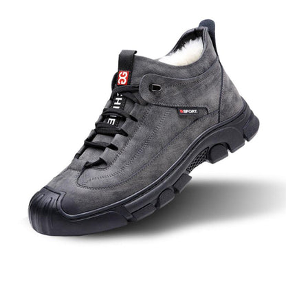 Warm Waterproof Gray Sneakers for Men