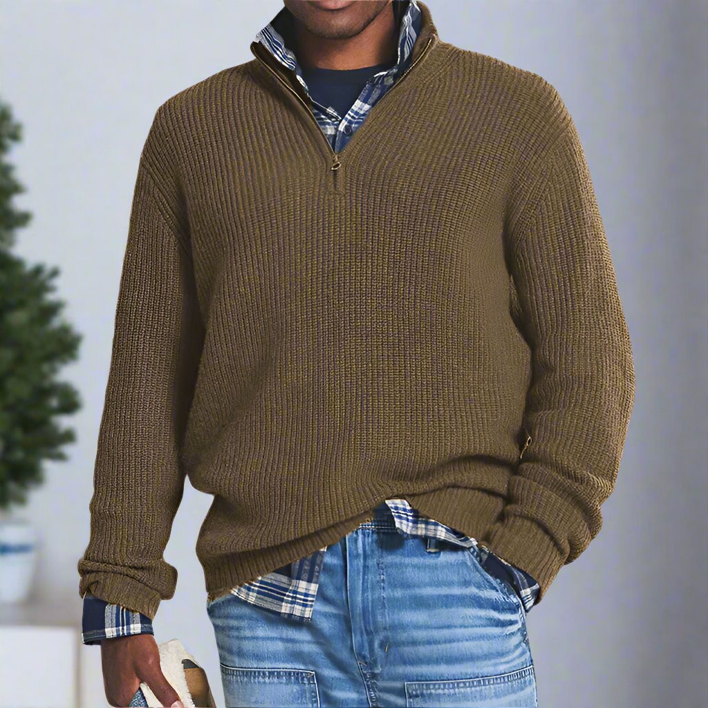 Casual Men's Long Sleeve Knit Sweater