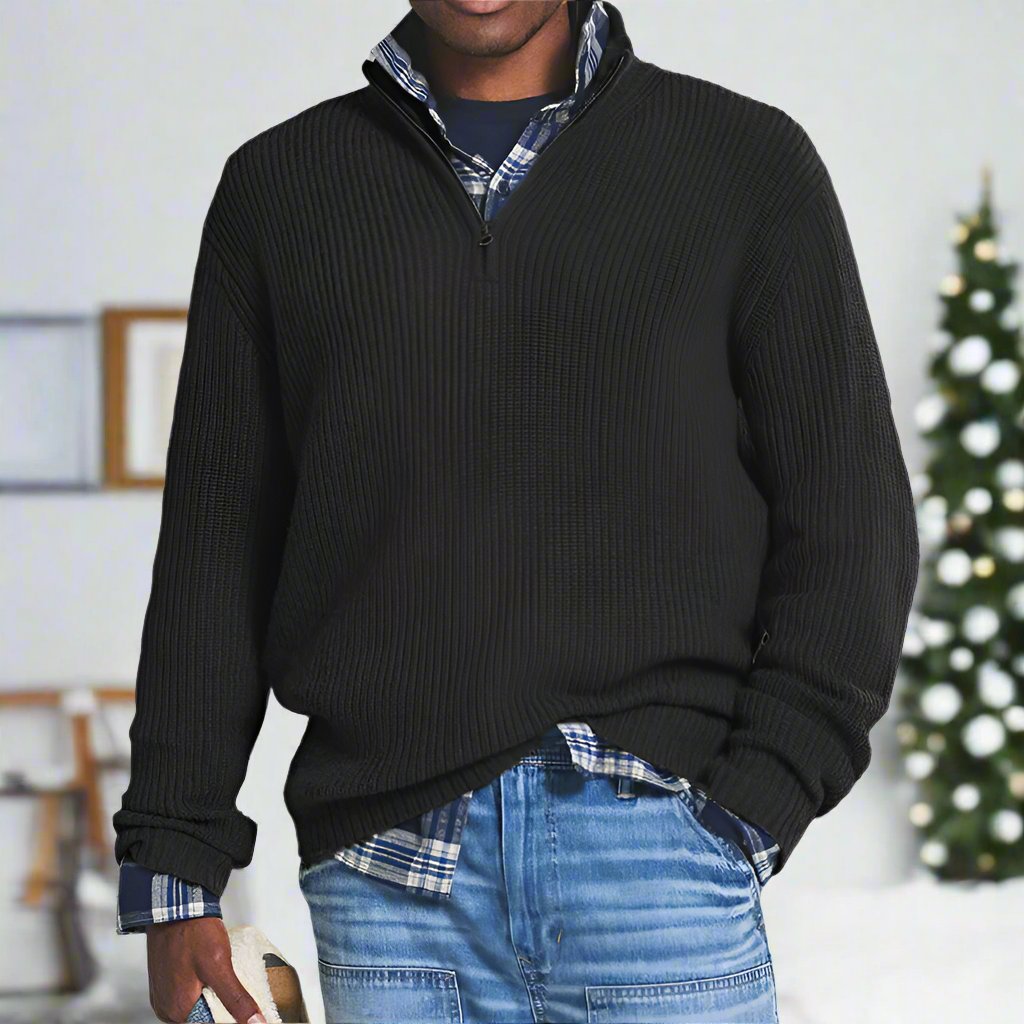 Casual Men's Long Sleeve Knit Sweater