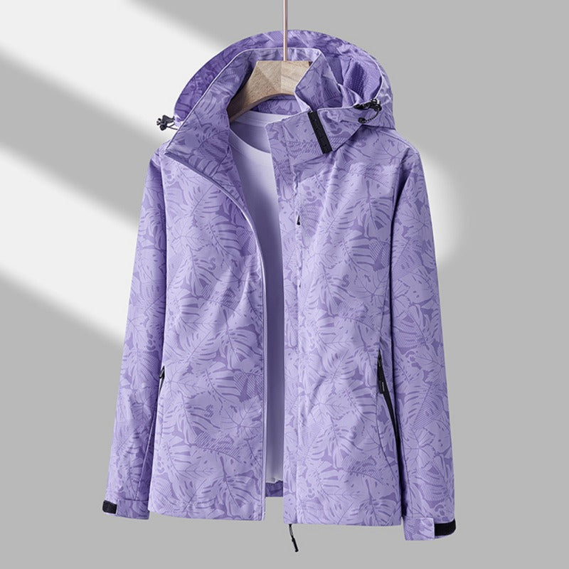 Waterproof Women's Outdoor Windbreaker Hooded Coat - EasyApparels