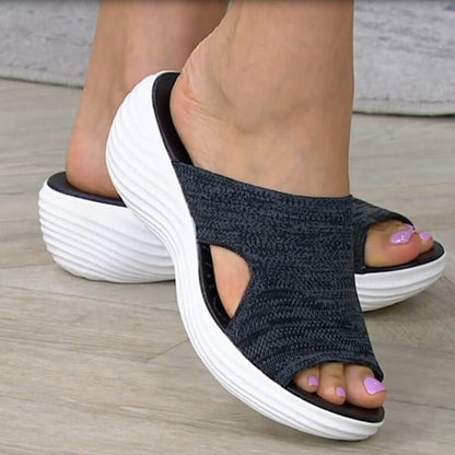 Comfortable Elastic Slip On Shoes - EasyApparels