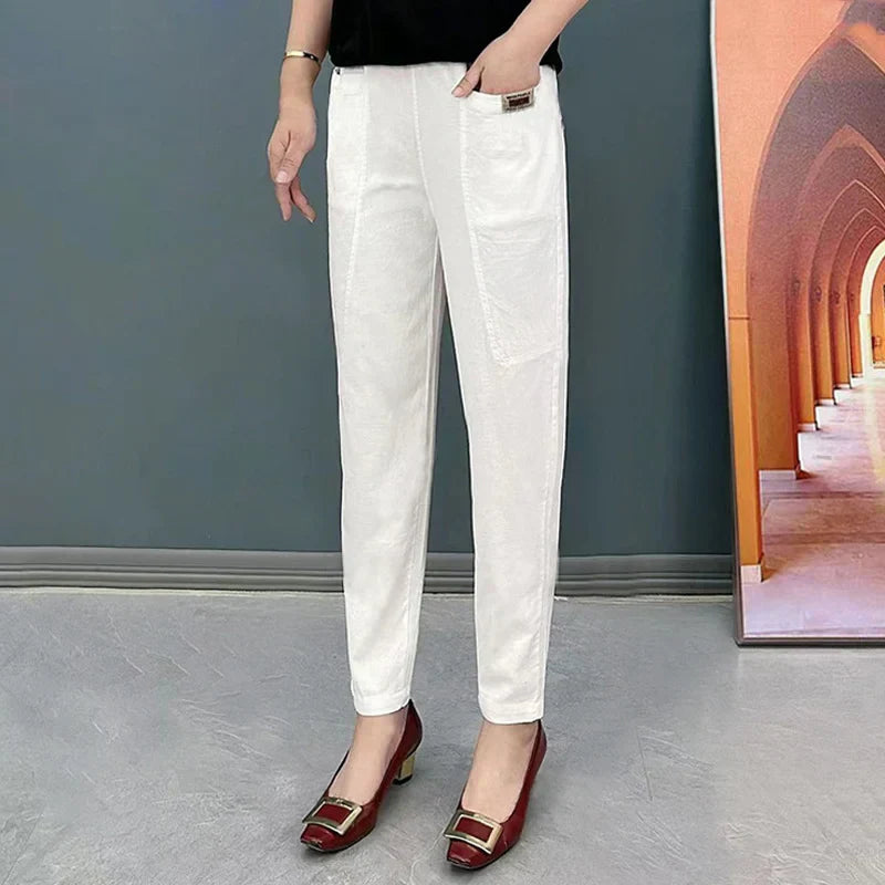 Soft Women's Casual Elastic Waist Pants